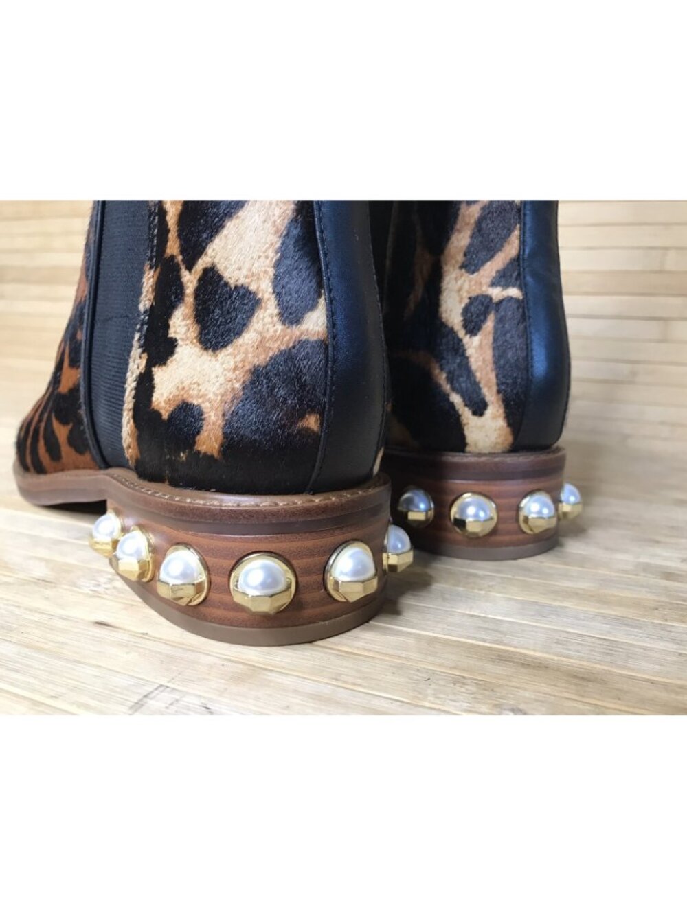 LOUISE ET CIE Valtina Zeopard Calf hair ANKLE BOOTS New no box sz 12M / 44 - Picture 4 of 6
